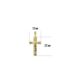 Cruz Cristo Lisa 18 Ktes 22Mm<Alda Joyeros Discount