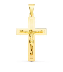 Cruz Cristo Oro 18 K Rectangular Plana<Alda Joyeros Outlet