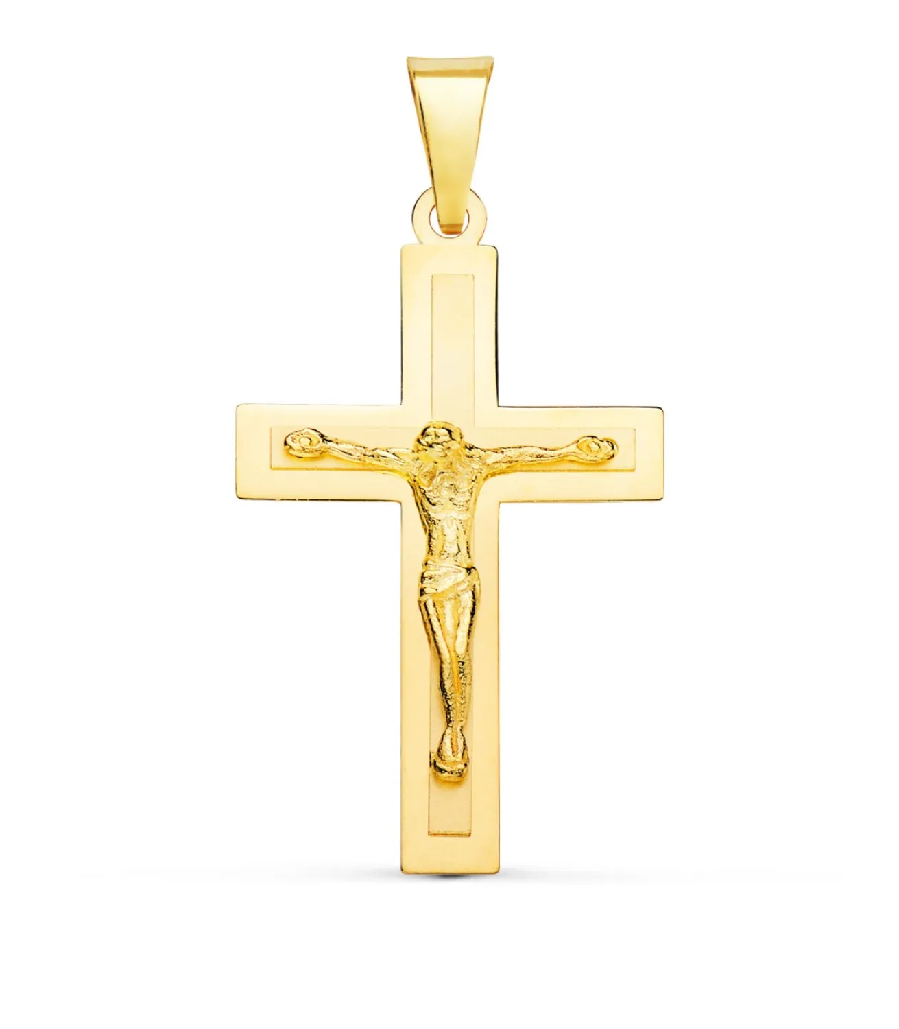 Cruz Cristo Oro 18 K Rectangular Plana<Alda Joyeros Outlet