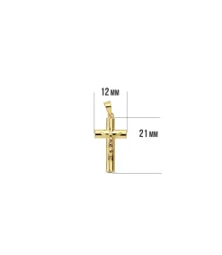 Cruz Cristo Oval Hueco 18 Ktes 21Mm<Alda Joyeros Online