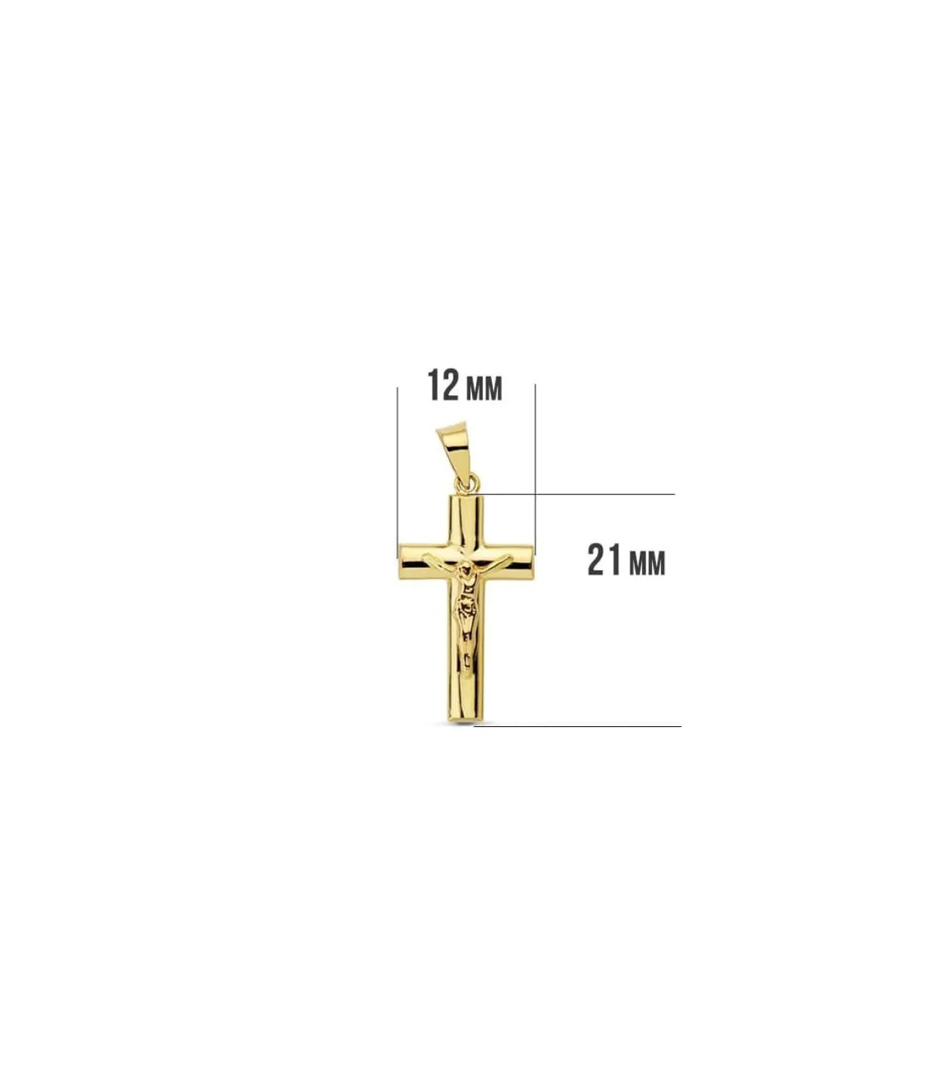 Cruz Cristo Oval Hueco 18 Ktes 21Mm<Alda Joyeros Online