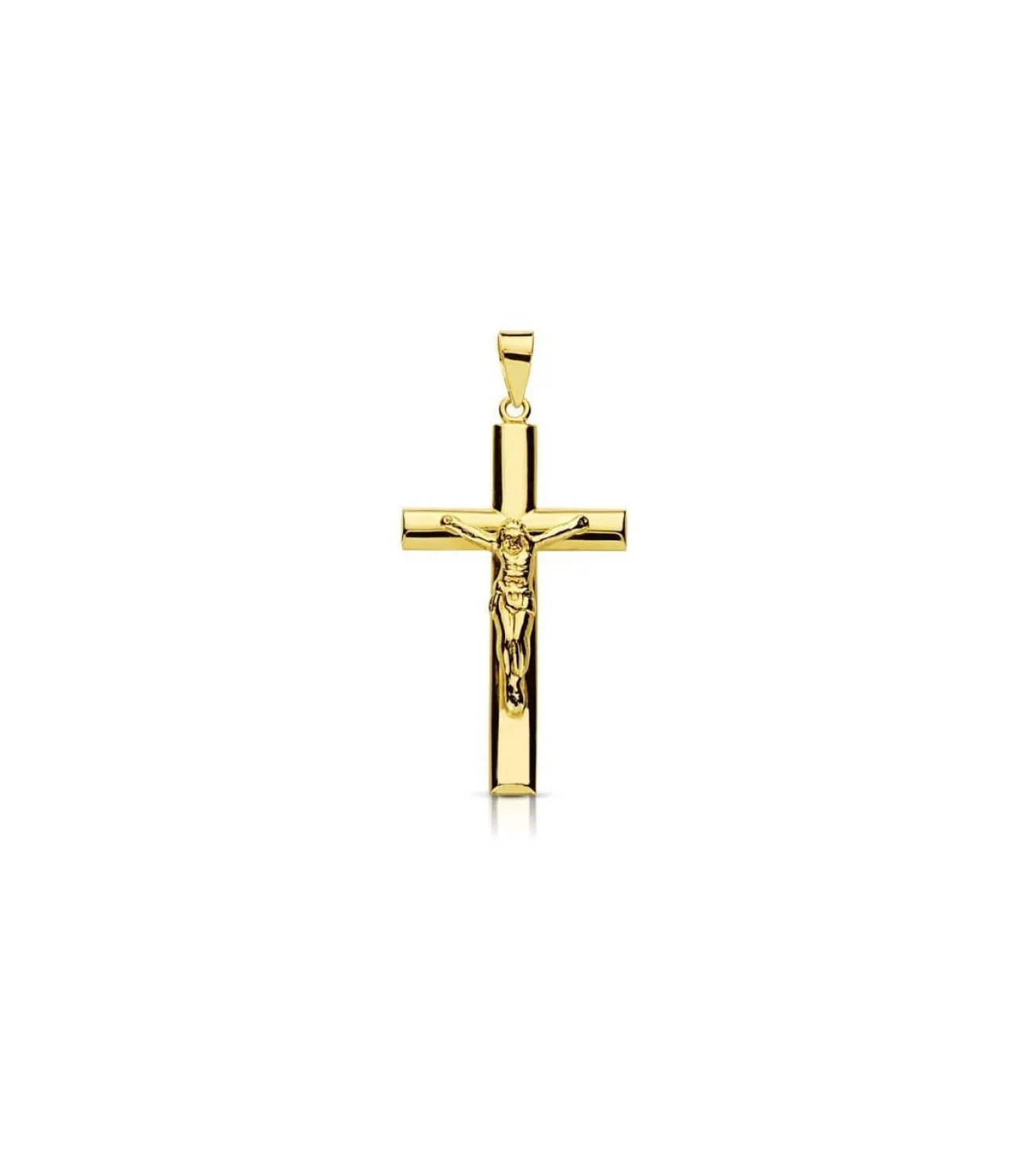 Cruz Cristo Palo Oval 18 Ktes 29 Mm<Alda Joyeros New