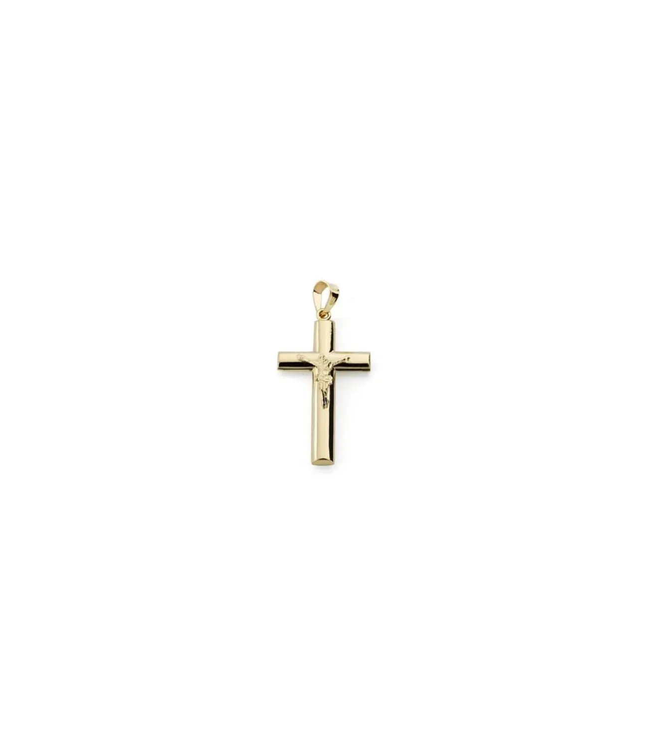 Cruz Cristo Palo Oval 18 Ktes 27 Mm<Alda Joyeros New