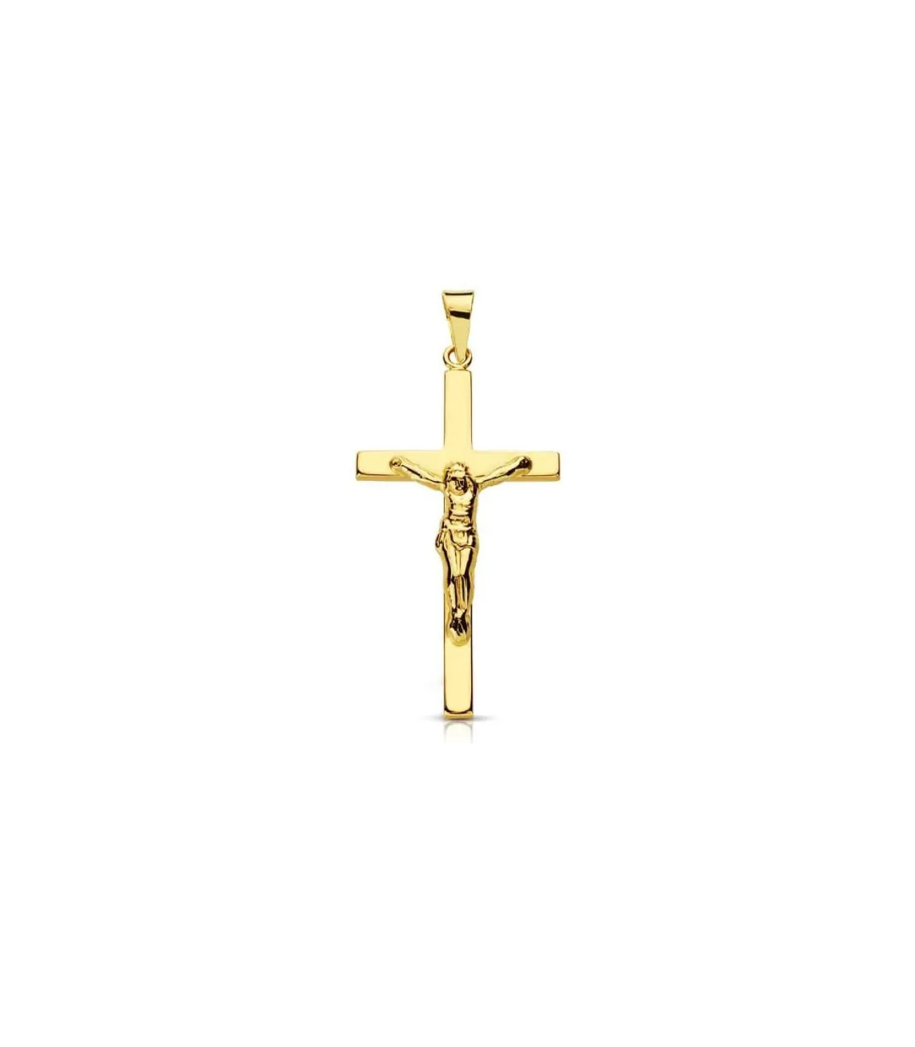 Cruz Cristo Palo Rectangular 18 Ktes 29 Mm<Alda Joyeros Discount
