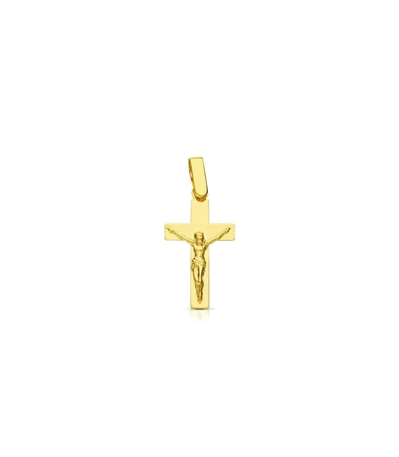 Cruz Cristo Plana 18 Ktes 20 Mm<Alda Joyeros Clearance