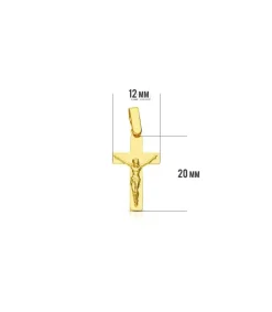 Cruz Cristo Plana 18 Ktes 20 Mm<Alda Joyeros Clearance