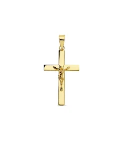 Cruz Cristo Plana 18 Ktes 25Mm<Alda Joyeros Best Sale