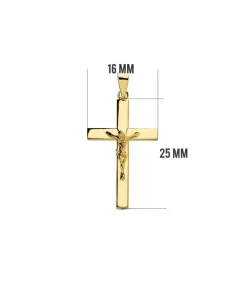 Cruz Cristo Plana 18 Ktes 25Mm<Alda Joyeros Best Sale
