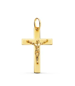 Cruz Cristo Plana Rectangular Oro 18K 26 Mm<Alda Joyeros New