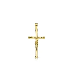 Cruz Cristo Redonda 18 Ktes 29 Mm<Alda Joyeros New