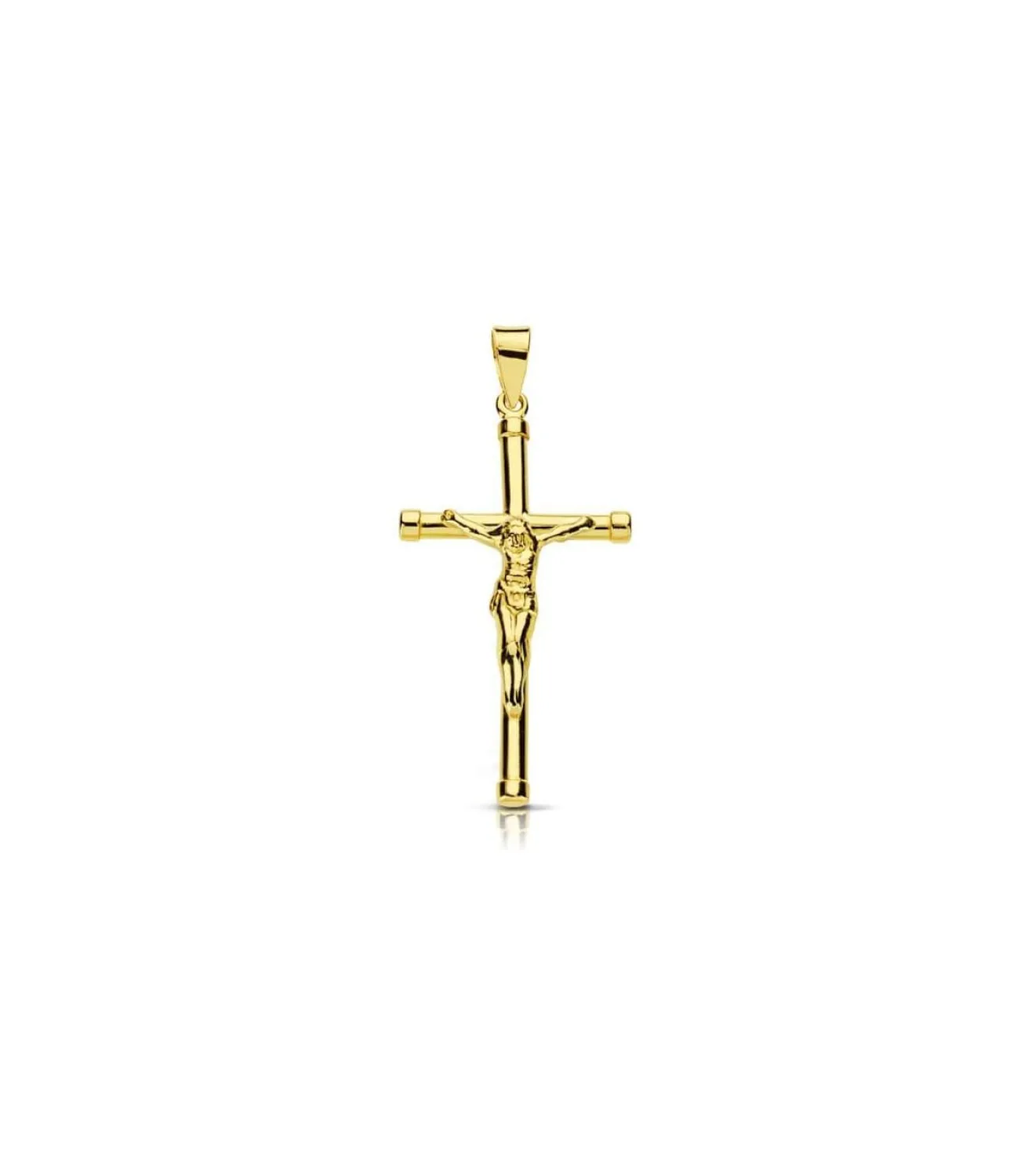 Cruz Cristo Redonda 18 Ktes 29 Mm<Alda Joyeros New