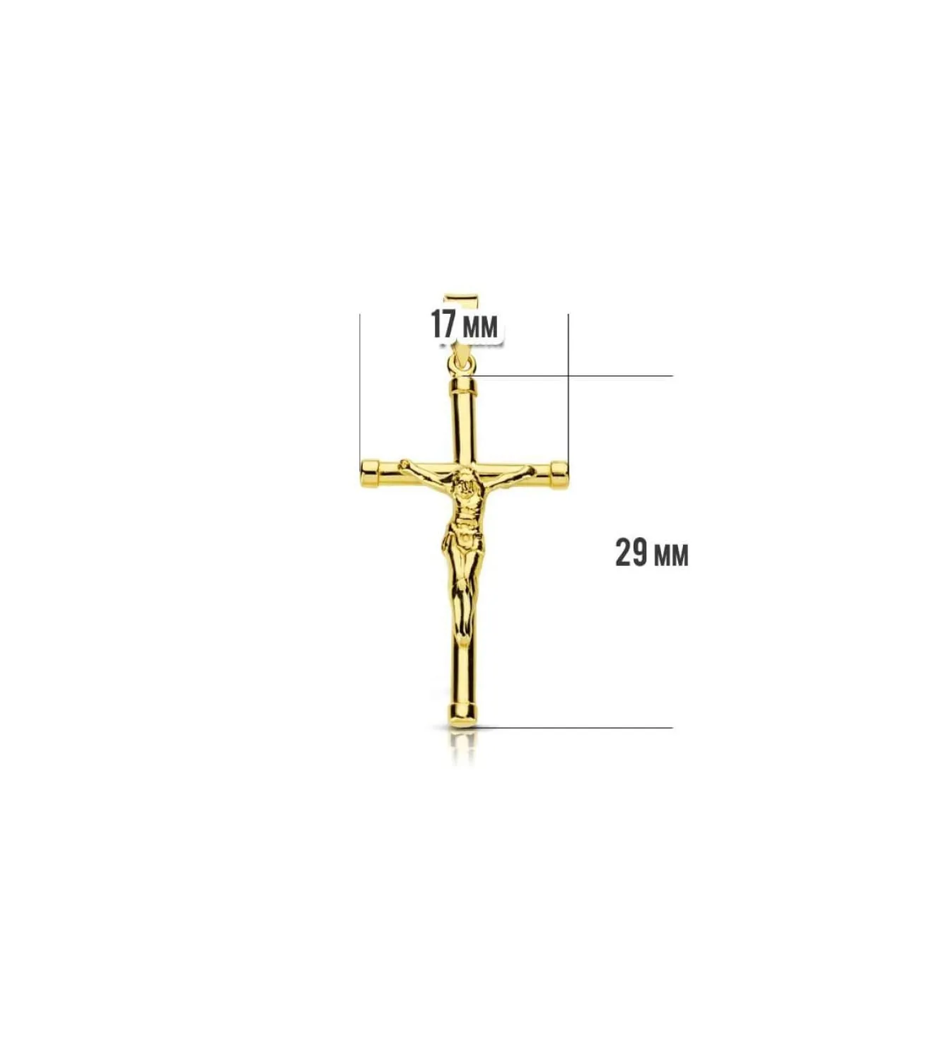 Cruz Cristo Redonda 18 Ktes 29 Mm<Alda Joyeros New