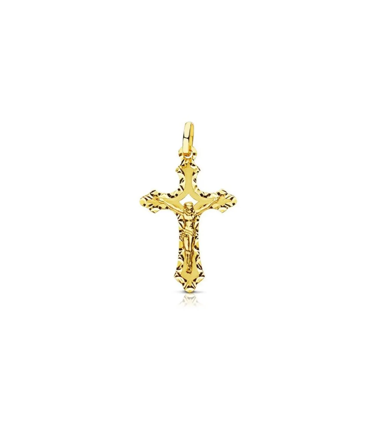 Cruz Cristo Tallada 18 Kilates 25 Mm<Alda Joyeros Shop