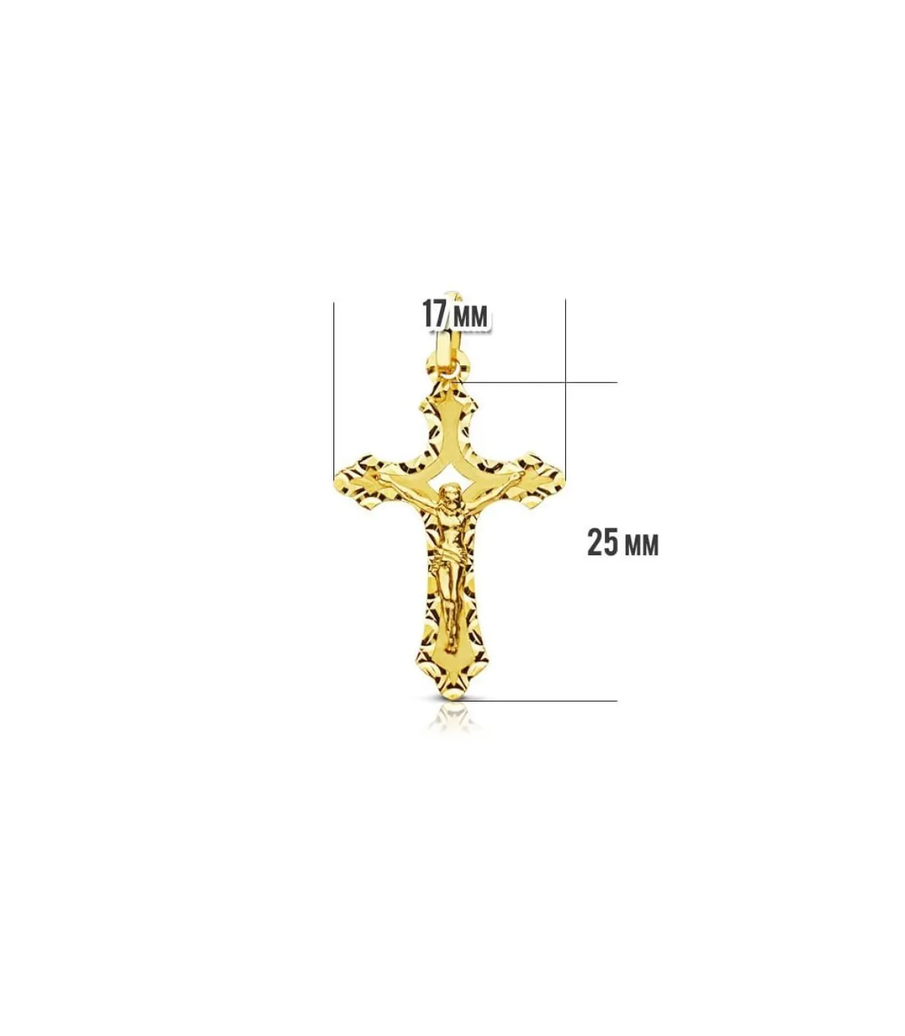 Cruz Cristo Tallada 18 Kilates 25 Mm<Alda Joyeros Shop