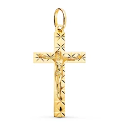 Cruz Cristo Tallada 18 Ktes 34Mm<Alda Joyeros Outlet