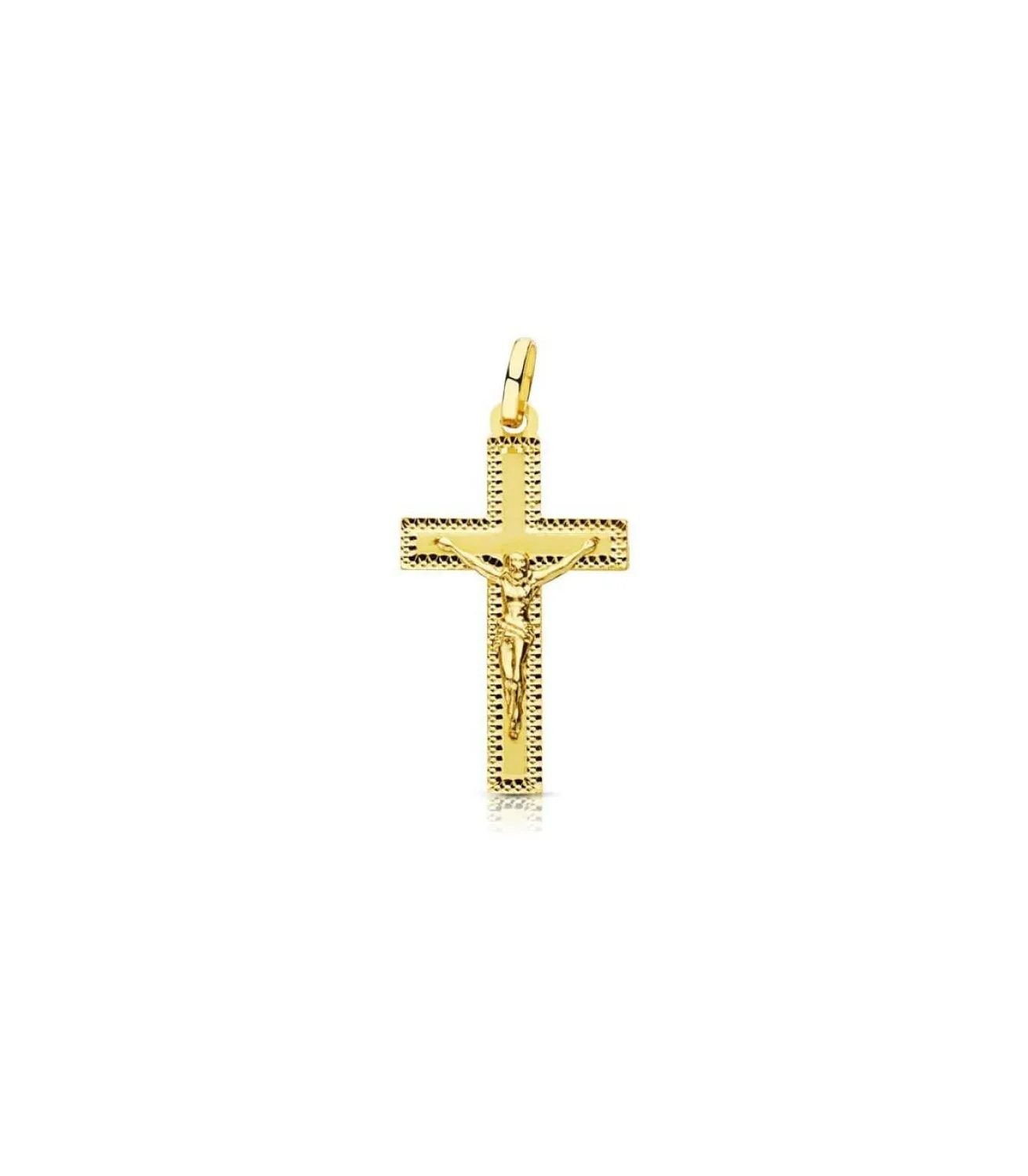 Cruz Cristo Tallada 18 Ktes<Alda Joyeros Store