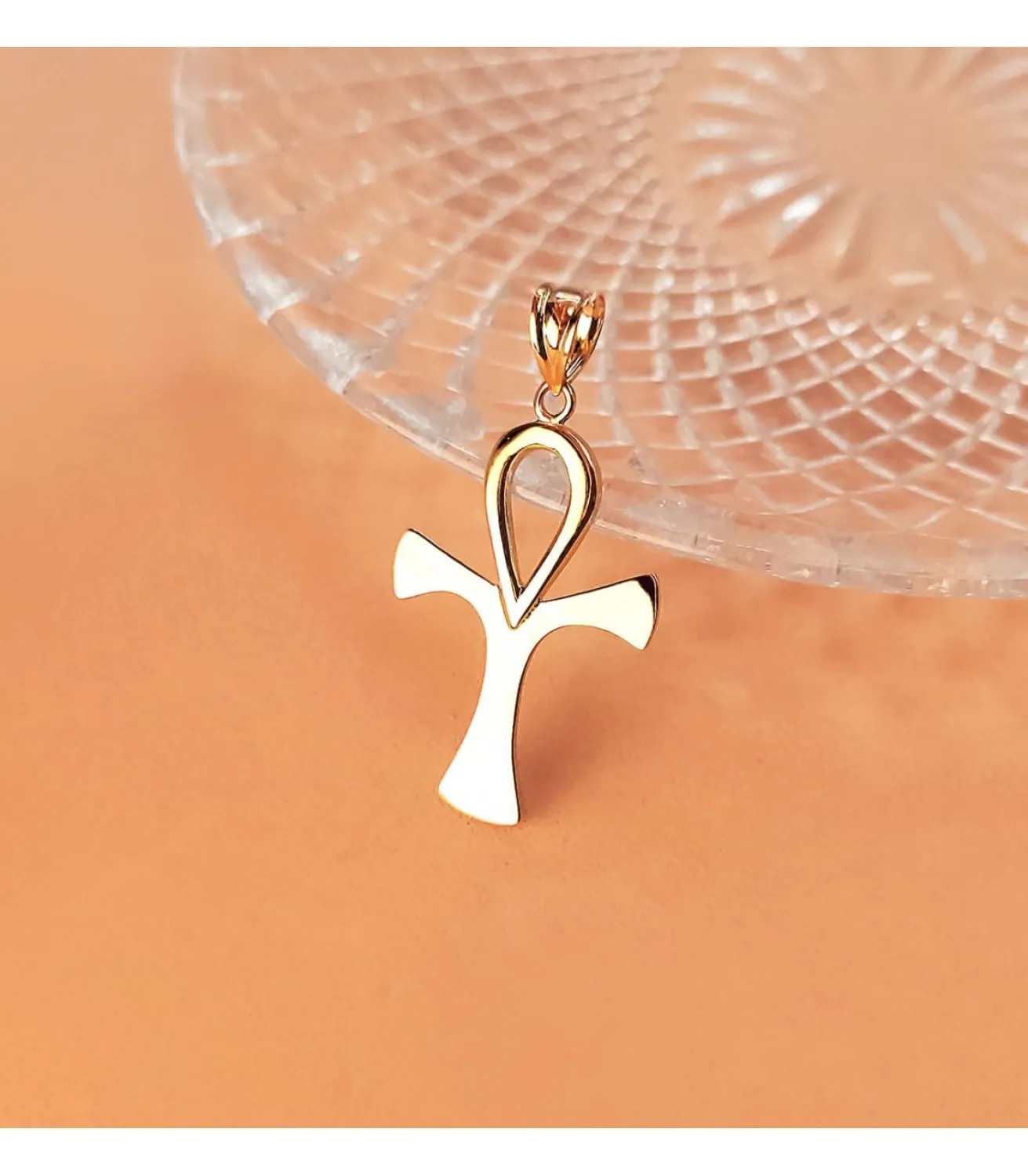Cruz De La Vida Oro Amarillo 18 K 36 Mm<Alda Joyeros Clearance