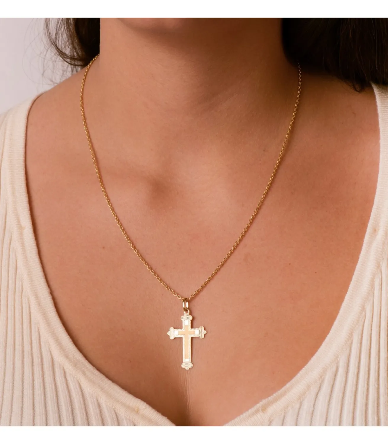Cruz Diamantada Oro 18 K 35 Mm<Alda Joyeros Outlet