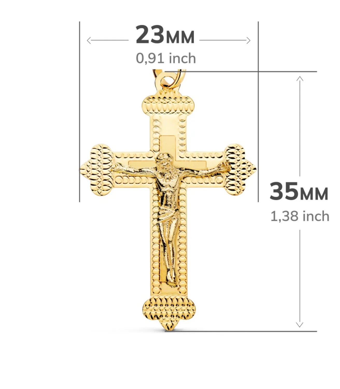 Cruz Diamantada Oro 18 K Cristo 35 Mm<Alda Joyeros Cheap