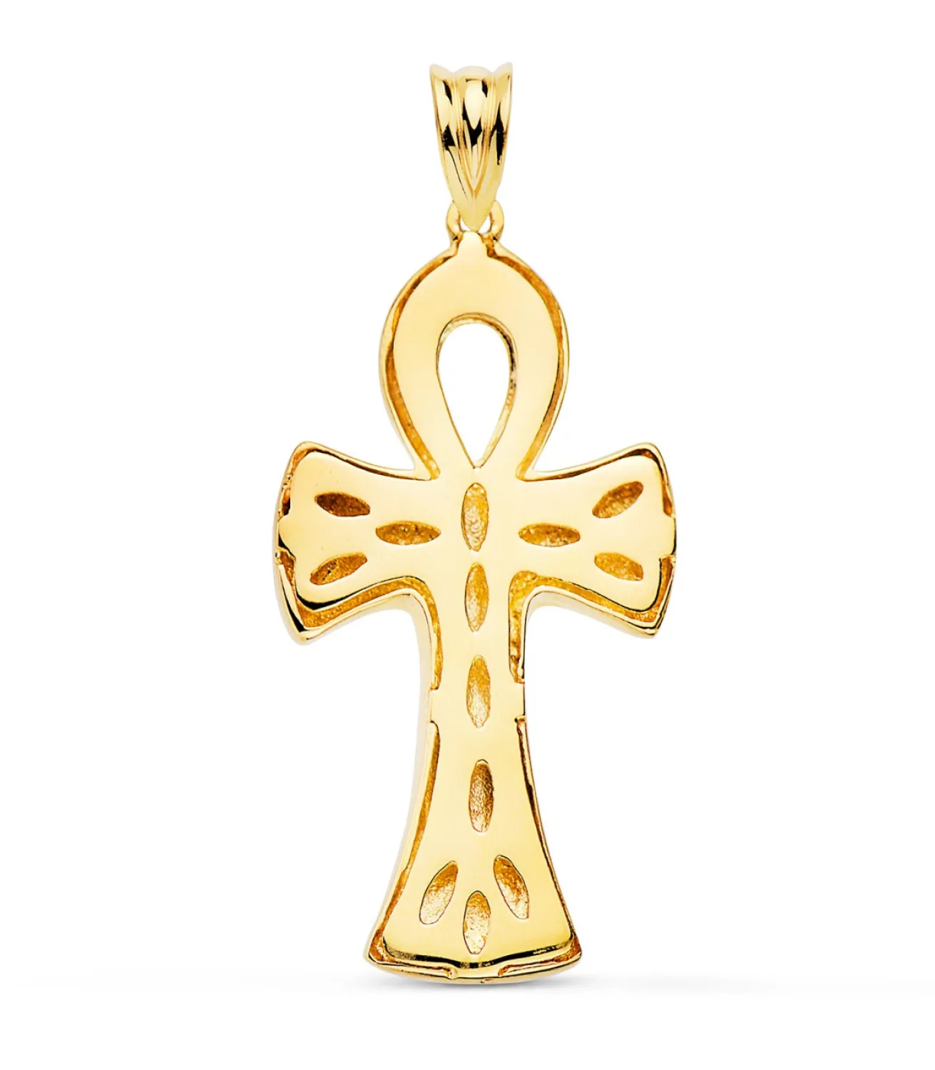 Cruz Egipcia Oro Amarillo 18K 34 Mm<Alda Joyeros Store