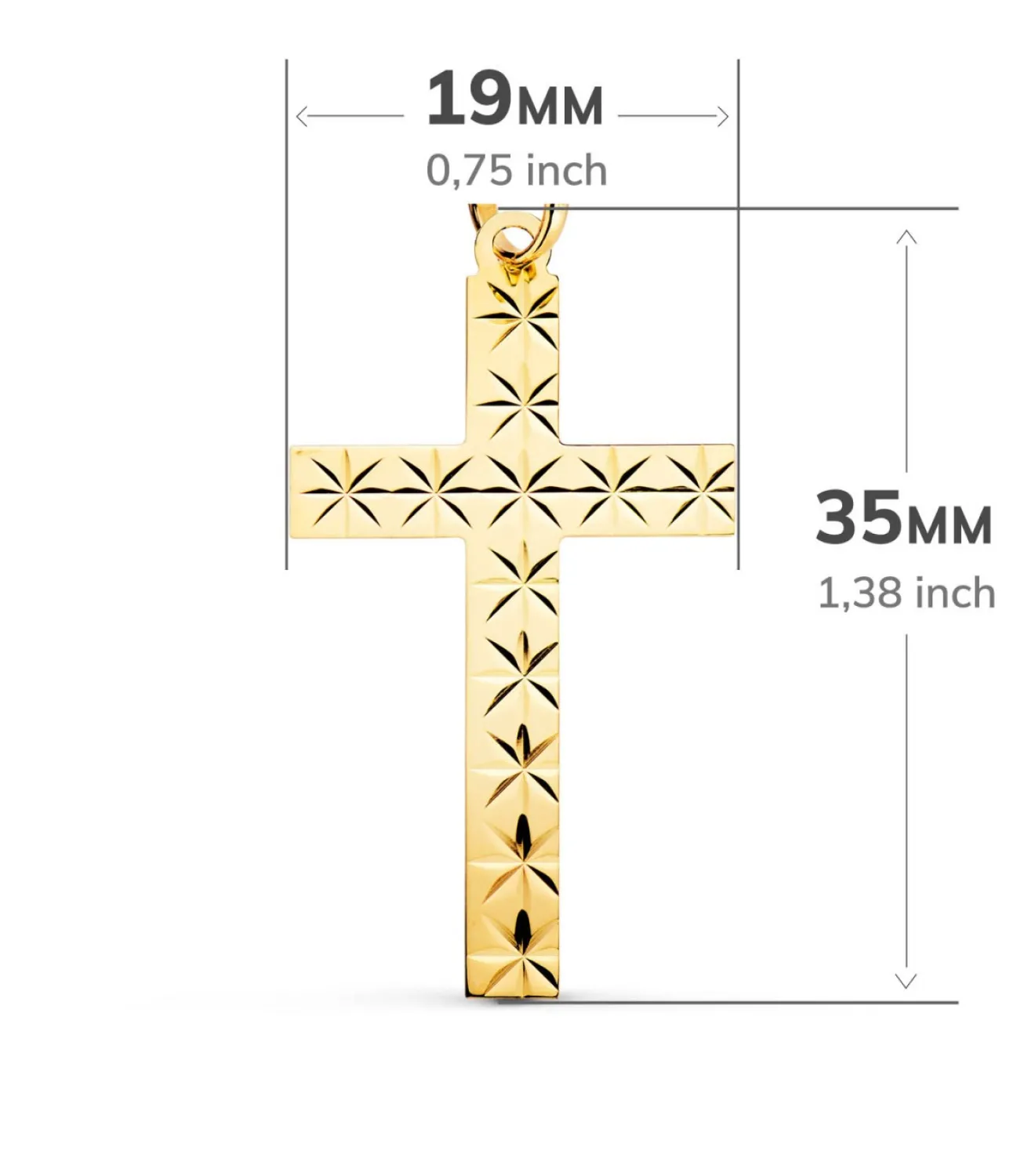 Cruz Estrellada Oro Amarillo 18K<Alda Joyeros Sale