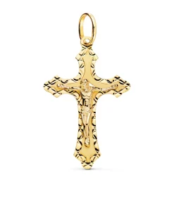 Cruz Gotica Cristo Tallada Oro 18K 35Mm<Alda Joyeros Outlet