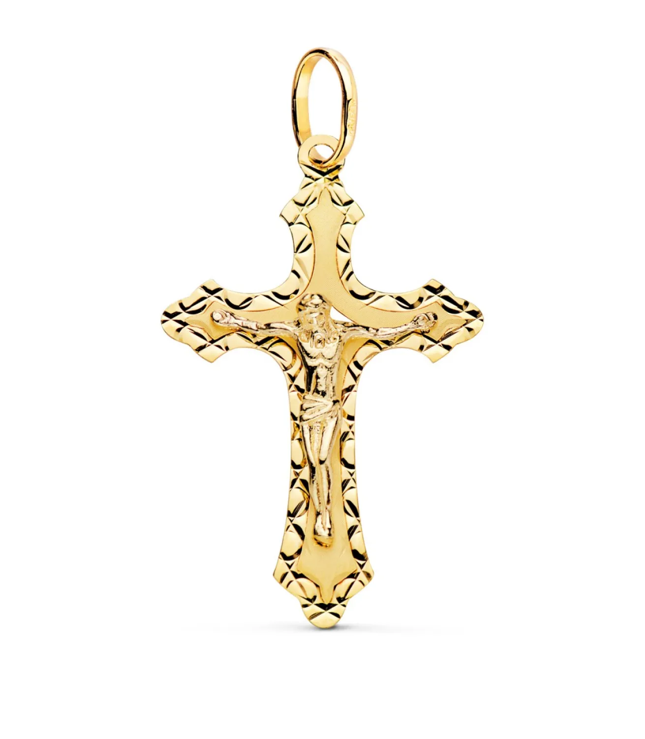 Cruz Gotica Cristo Tallada Oro 18K 35Mm<Alda Joyeros Outlet