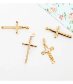 Cruz 18K 25 Mm Lisa<Alda Joyeros Sale