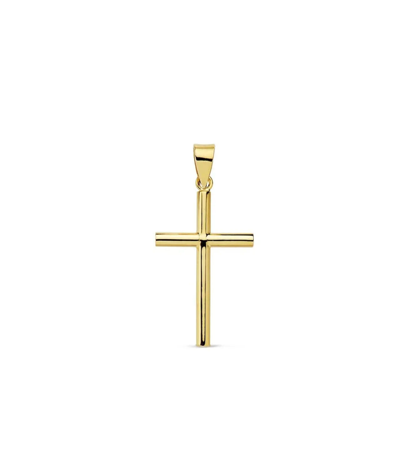 Cruz Lisa De Oro Amarillo 18 K 23 Mm<Alda Joyeros Sale