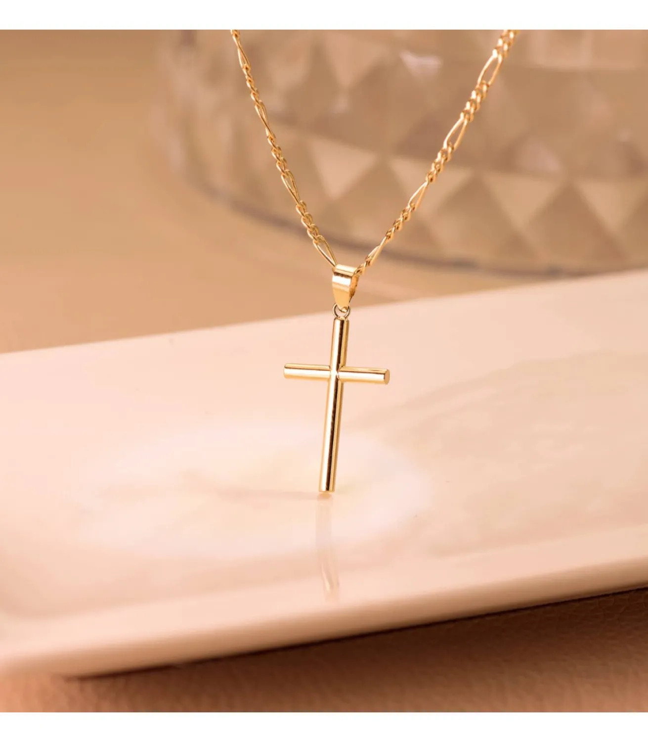 Cruz Lisa De Oro Amarillo 18 K 23 Mm<Alda Joyeros Sale