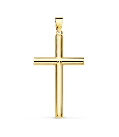 Cruz Lisa De Oro Amarillo 18 K 32 Mm<Alda Joyeros Cheap