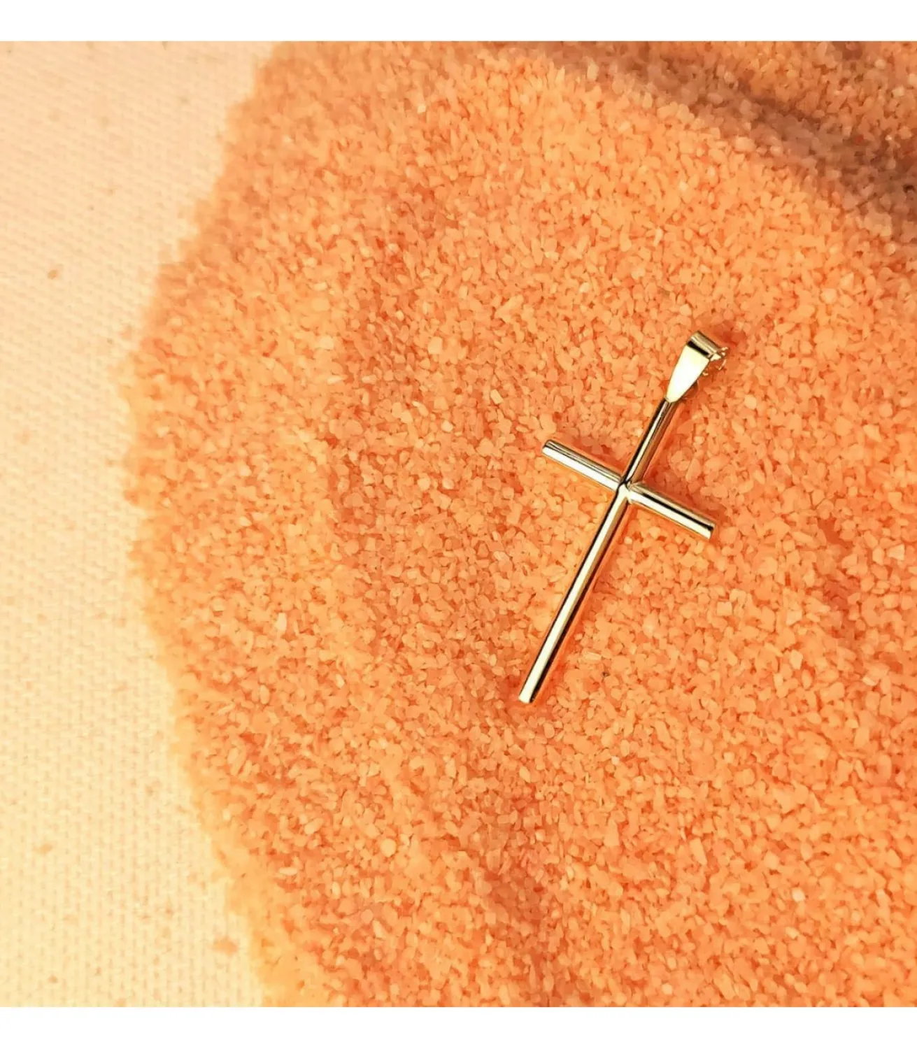 Cruz Lisa De Oro Amarillo 18 K 26 Mm<Alda Joyeros New