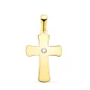 Cruz Plana Circonita Oro Amarillo 18 Kilates 20 Mm<Alda Joyeros Cheap