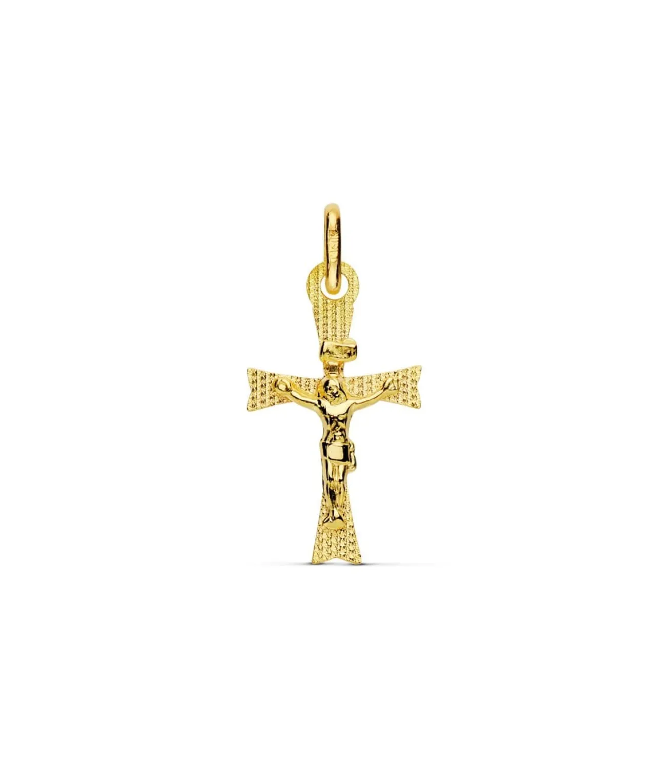 Cruz Plana Cristo De Oro 18K 22 Mm Laser<Alda Joyeros Best Sale