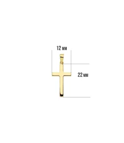 Cruz Plana Lisa 18 Ktes 22Mm<Alda Joyeros Outlet