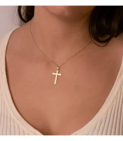 Cruz Plana Redondeada Oro 18K 25 Mm<Alda Joyeros Hot