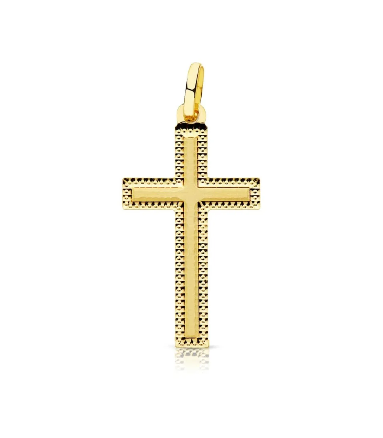 Cruz Tallada 18 K 25 Mm<Alda Joyeros Cheap