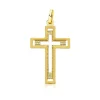 Cruz Tallada Diamantada Oro Amarillo 18 K 25 Mm<Alda Joyeros Best