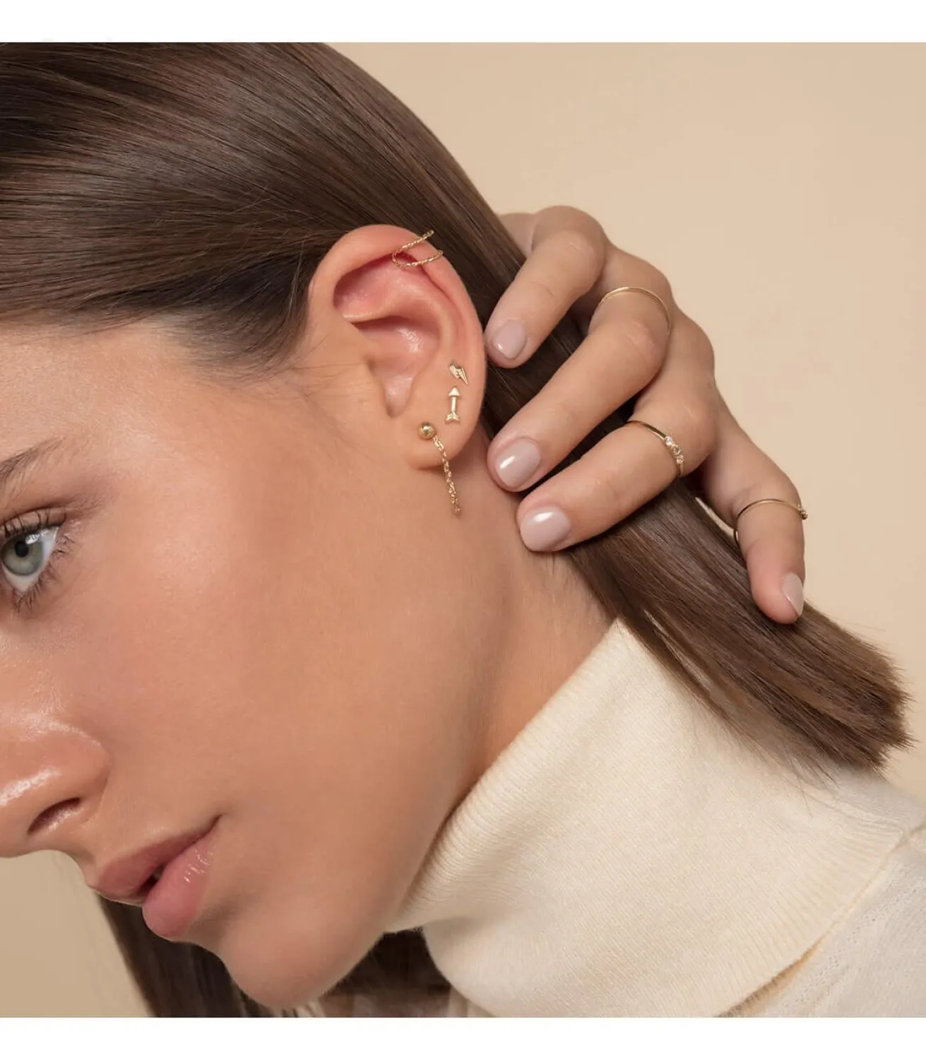 Ear Cuff Oro 18K Sand Twist<Alda Joyeros Outlet