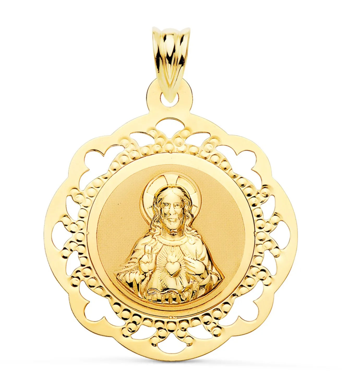 Escapulario Calado V. Carmen Y C. Jesus Oro 18K 28Mm<Alda Joyeros Outlet