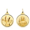 Escapulario Montserrat Y Corazon De Jesus Oro 18K 20Mm Bisel<Alda Joyeros New
