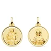 Escapulario Oro 18K Bisel V. Carmen Y C. Jesus 18Mm<Alda Joyeros New