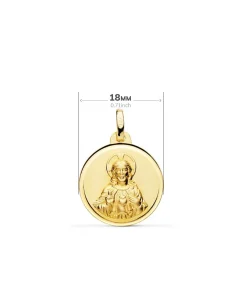 Escapulario Oro 18K Bisel V. Carmen Y C. Jesus 18Mm<Alda Joyeros New