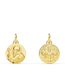 Escapulario San Benito Oro Amarillo 18K 12Mm<Alda Joyeros Outlet