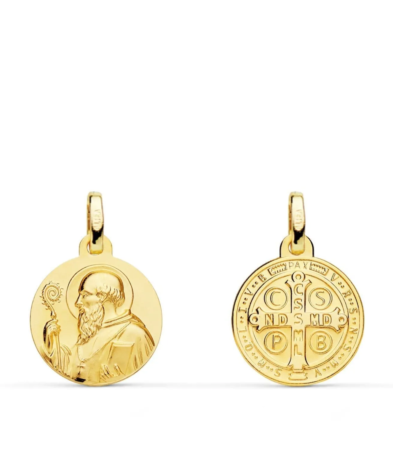 Escapulario San Benito Oro Amarillo 18K 14Mm<Alda Joyeros Best