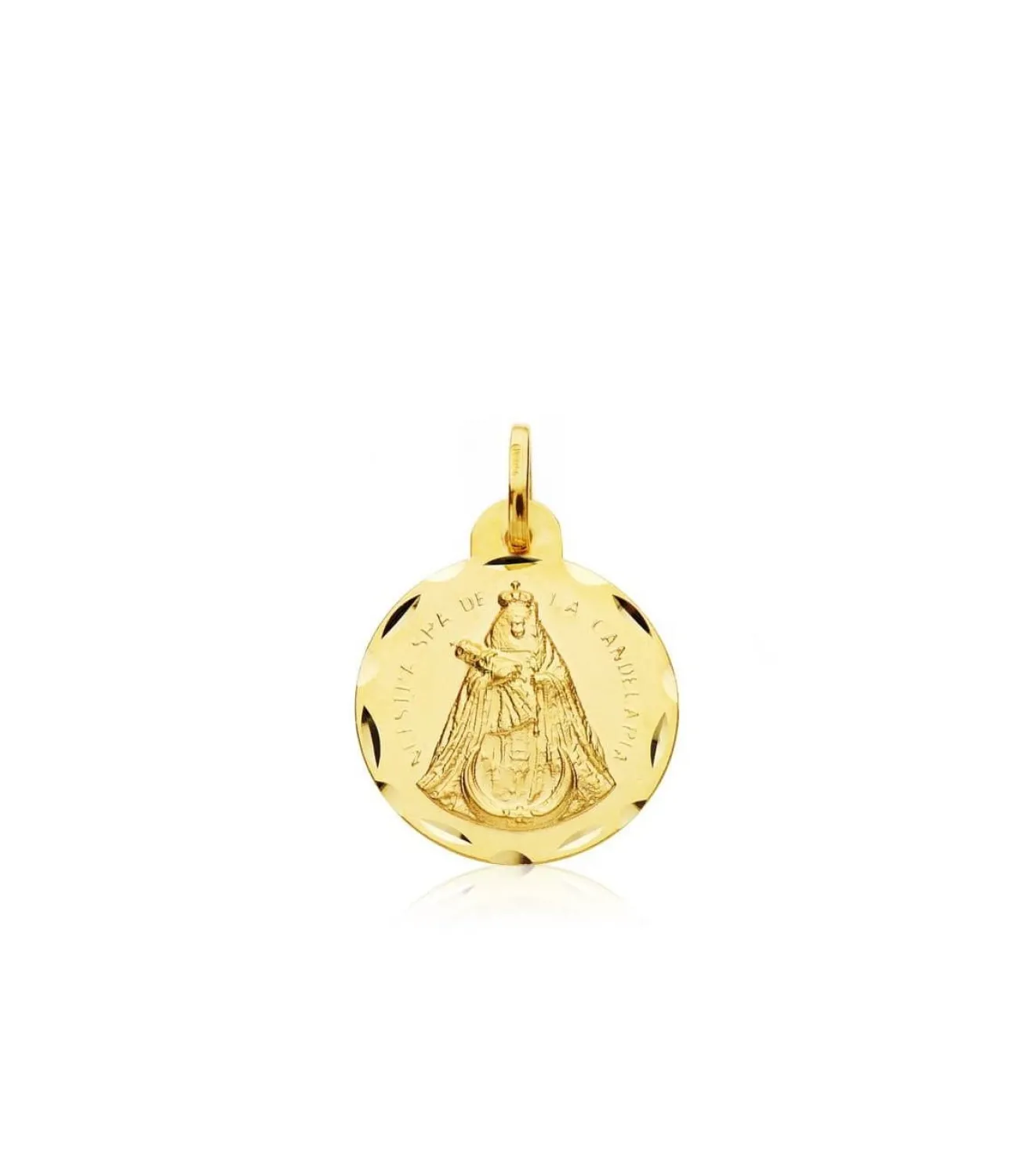 Escapulario V. Candelaria Y Cristo De La Laguna Oro 18K 18 Mm<Alda Joyeros Sale