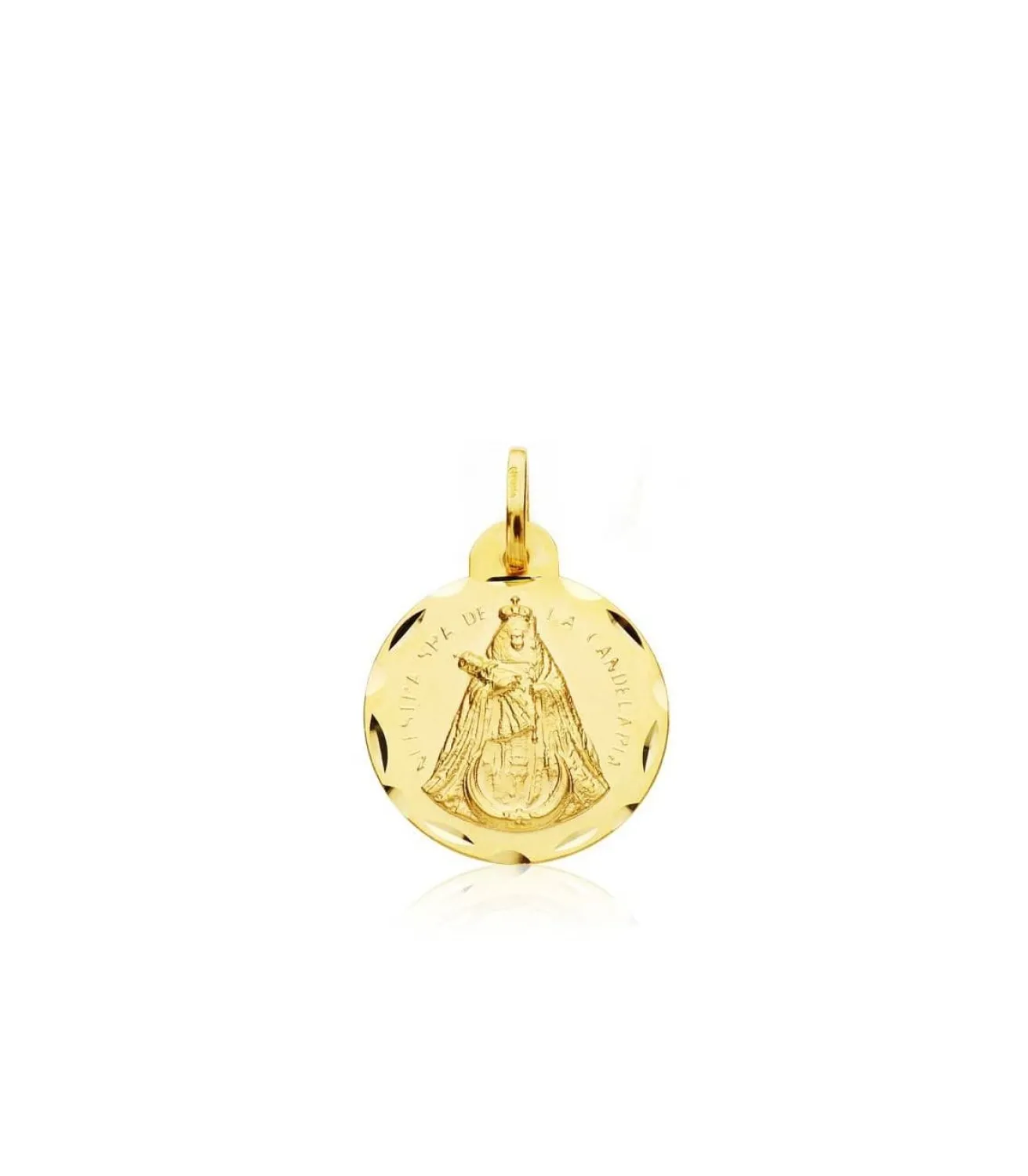 Escapulario V. Candelaria Y Cristo De La Laguna Oro 18K 16 Mm<Alda Joyeros Fashion