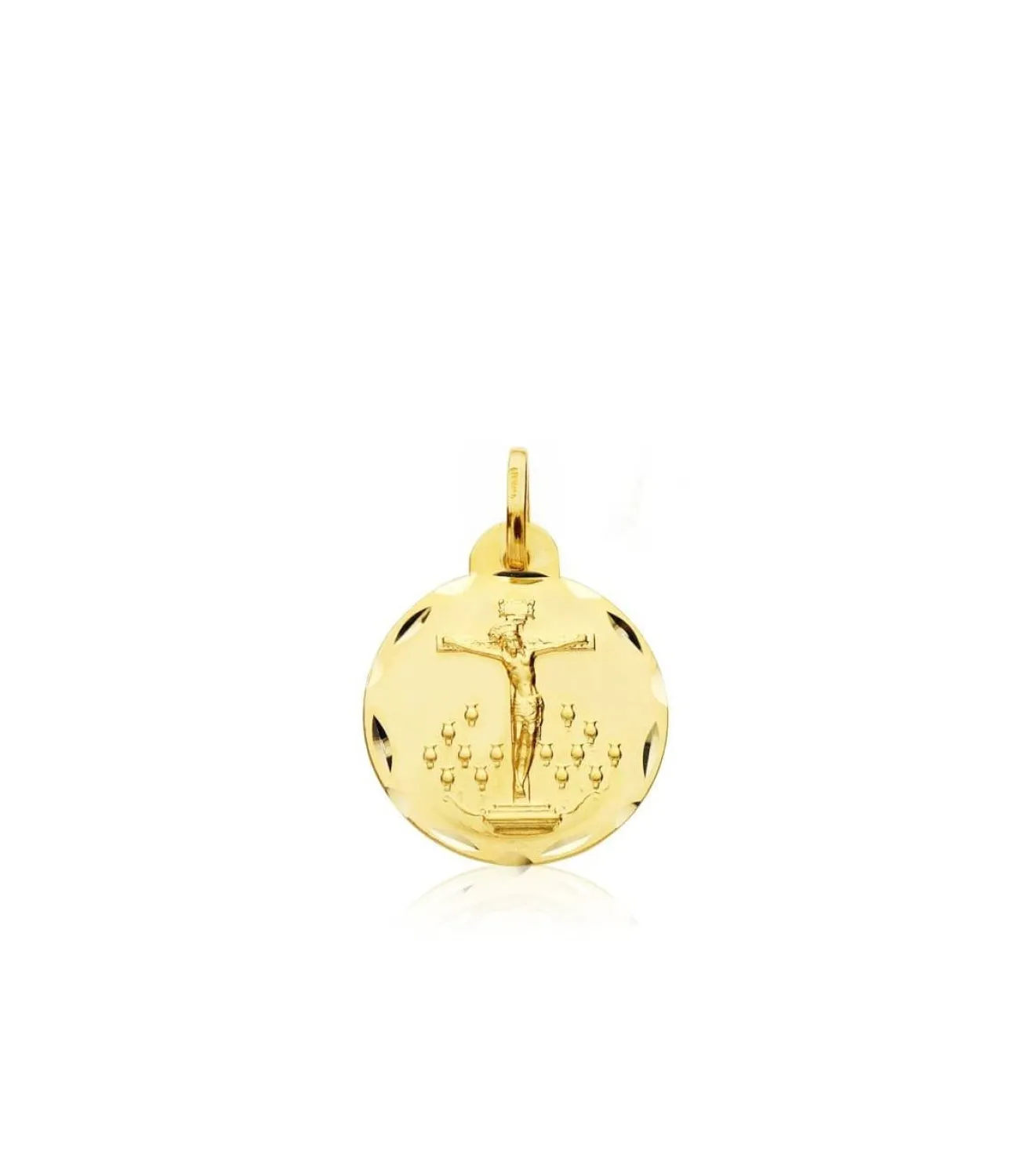 Escapulario V. Candelaria Y Cristo De La Laguna Oro 18K 16 Mm<Alda Joyeros Fashion