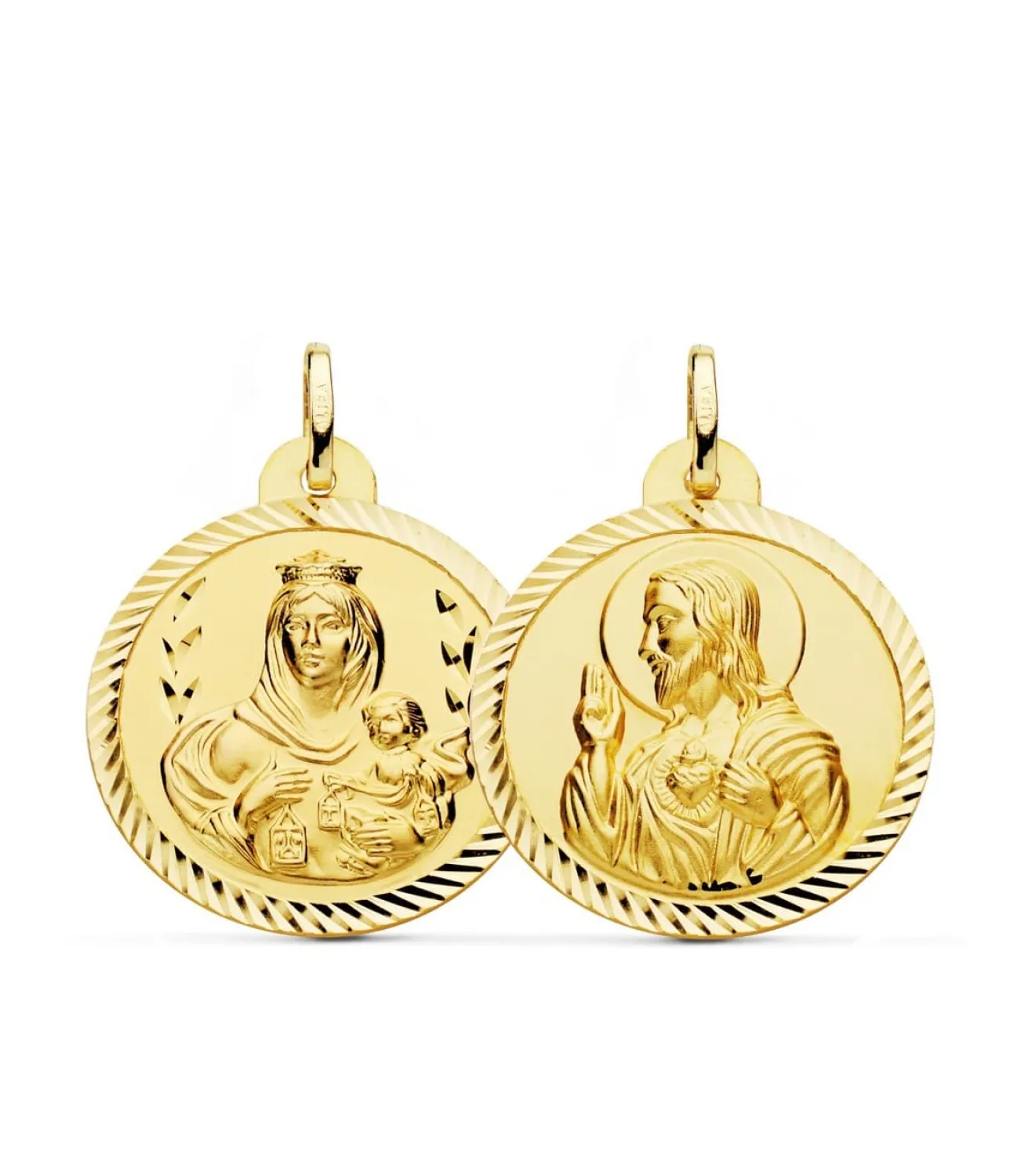 Escapulario V. Carmen Y C. Jesus Oro 18K Helice 26 Mm<Alda Joyeros Flash Sale
