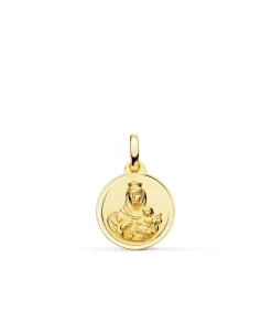 Escapulario V. Carmen Y C. Jesus Oro 18K 14 Mm Bisel<Alda Joyeros Discount